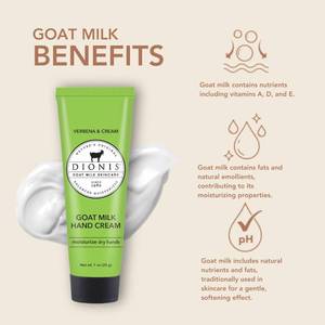 lot 4379 image: Dionis Goat Milk Hand Cream Lemon Verbena 1oz