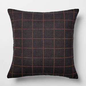 lot 4383 image: Square Woven Grid Pillow NavyBurgundy - Threshold designed with Studio McGee&nbsp&nbsp