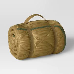 lot 4406 image: On the Go Collection Quilted Checkered Throw Blanket Green - Room Essentials - Retail $30