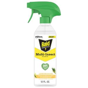 lot 4416 image: Raid Essentials Multi-Insect Killer Spray, Child and Pet Safe, for Indoor Use, Lemongrass Scent, 12 fl oz&nbsp