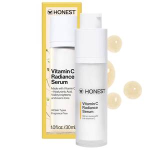 lot 4437 image: Honest Beauty Vitamin C Radiance Serum, Improves Brightens Skin Tone and Complexion, Gentle for Sensitive Skin, Fragrance-Free, Vegan, 1 fl oz&nbsp
