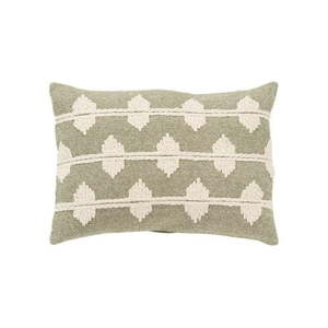 lot 4467 image: Rizzy Home Cotton Diamond Green 14 X20  Pillow Cover  - Retail $55