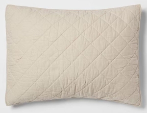 lot 4489 image: Diamond Stitch Cotton Linen Quilt Sham&nbsp