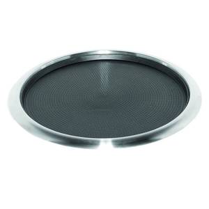 lot 4495 image: Service Ideas TR1614RI Tray with Removable Insert, 14 Round, Stainless Steel - Retail $51