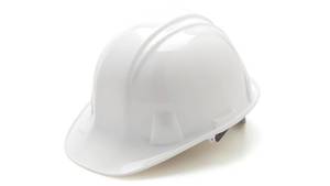 lot 4542 image: Pyramex Safety White Cap Style 6 Point Snap Lock Suspension Hard Hat&nbsp