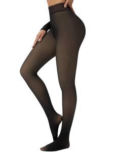 lot 4547 image: Tyusatu Fleece Lined Tights Leggings Women Black,Fleece Lined Tights Thermal Warm or Winter Skintone Sheer medium&nbsp