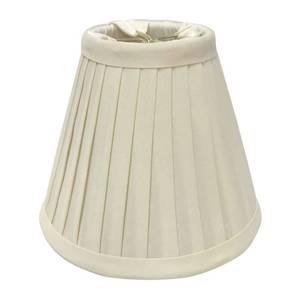 lot 4555 image: Royal Designs, Inc. CS-841EG Pleated Empire Chandelier Shade, 3 x 6 x 5, Eggshell&nbsp
