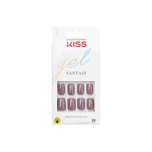lot 4562 image: KISS Gel Fantasy, Press On Nails, Nail glue included, Temporary Feels, Gray, Short Size, Squoval Shape, Includes 28 Nails, 2g Glue, 1 Manicure Stick, 1 Mini file