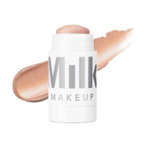 lot 4600 image: Milk Makeup Highlighter Cream Highlighter Stick for Face  Body with Radiant, Shimmery Glow Buildable, Blendable, Vegan Formula for All Skin Types Lit (Champagne), 0.21 oz&nbsp