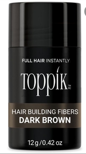 lot 4608 image: Toppik Hair Building Fibers  Dark Brown Hair Fibers  Hair Thickener for Thinning Hair  Hair Care to Create the Appearance of Thicker Hair  0.42 OZ Bottle&nbsp