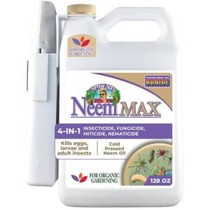 lot 4620 image: Bonide Captain Jacks Neem Max, 128 oz Ready-to-Use Spray Cold Pressed Neem Oil, Multi-Purpose Insecticide, Fungicide, Miticide and Nematicide for Organic Gardening&nbsp
