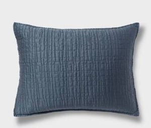 lot 4626 image: King TENCEL Quilt Sham Slate Blue - Threshold Cooling Woven Lyocell, OEKO-TEX Certified, No Flange&nbsp