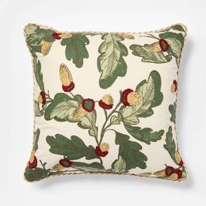 lot 4641 image: Acorn and Leaf Pillow - 24x24 - Threshold designed with Studio McGee - Retail $36