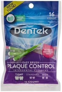lot 4651 image: Dentek Easy Brush Cleaners Extra Tight Spaces 16 Count&nbsp