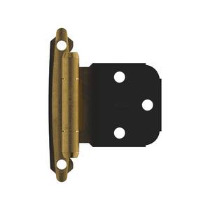 lot 4664 image: Amerock  Cabinet Hinge  Variable Overlay  Antique Brass  5 Pack  Self-Closing hinge  Face Mount hinge  Cabinet Door hiinge&nbsp