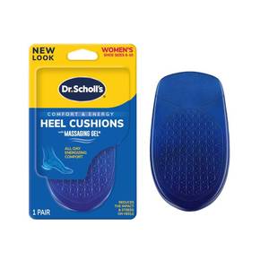 lot 4674 image: Dr. Scholls Heel Cushions with Massaging Gel Advanced  All-Day Shock Absorption and Cushioning to Relieve Heel Discomfort (for Womens 6-10, Also Available for Mens 8-13)&nbsp