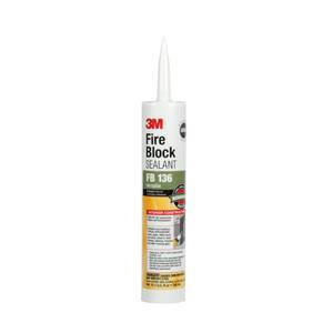 lot 4689 image: 3M Fire Block Sealant FB 136, Gray Color, Single Component, High Temperature and Smoke Passage Resistant, 10.1 fl oz Cartridge