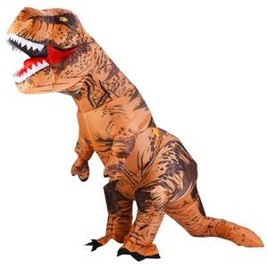 lot 4799 image: Lulu Home Halloween Dinosaur Costume, Inflatable T-Rex Dinosaur Costume for Adults, Brown (7.5FT) - Retail $41