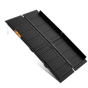 Black Aluminum Ramp 5FT, With Non-Slip Surface Wheelchair Ramp, Folding Portable Wheelchair Ramps for Home Steps,Scooter Ramp for Car, Stairs, Doorways, Curbs, 800 LBS Weight Capacity, 28.3''W x 60''L - Retail: $210