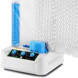 lot 1248 image: Saladulce Bubble Wrap Machine - 300Lmin Air Cushion Machine, 32ftmin High-Efficiency Air Pillow Inflator for Shipping & Packaging Supplies - Retail $269