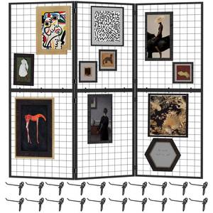 lot 1262 image: RCZSCBK Foldable Grid Wall Panel 3PCS - Portable Heavy Duty Gridwall Display Rack with Detachable Z Unit, Floor Standing for Retail Store, Craft Fair & Pop Up Events - Retail $140