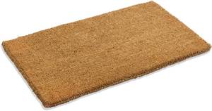 lot 1269 image: Kempf 1 Thick Natural Woven Coco Coir Doormat, 24 x 72, Heavy-Duty Entrance Mat for Front Door, Entryway & Porch - Retail $85