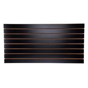 lot 2522 image: SSWBasics 4 ft x 2 ft Horizontal Black Slatwall Panels for Wall (24H x 48L) - Pack of 2 - Garage Wall Organizer Panels and Craft Storage Organization Slatwall Panel - Retail $107