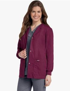 lot 67920 image: APPEARS NEW - Scrub Zone Medical Uniform Jacket Style 75300 Wine (Size Medium)