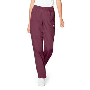 lot 67946 image: APPEARS NEW - ScrubZone by Landau Elastic Waist Cargo Scrub Pants Style 83221 Wine (Size 2XL Petite) 2 Pack