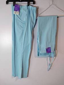 lot 67957 image: APPEARS NEW - Landau Flare Leg Medical Scrub Pants Style 8335 BREP (Size Large) 2 Pack
