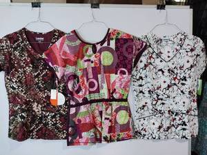 lot 67991 image: APPEARS NEW - Landau & Koi 360 Medical Scrub Tops (Size XS) 3 Pack
