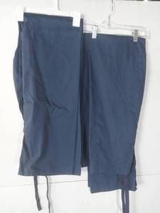 lot 68038 image: APPEARS NEW - Fashion Seal Healthcare Navy Blue Scrub Pants (Size XS) 2 Pack