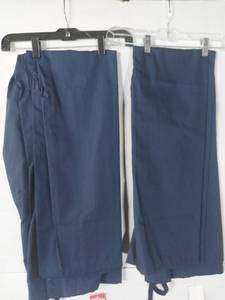 lot 68045 image: APPEARS NEW - Fashion Seal Healthcare Scrub Pants Navy (Size Large) 2 Pack