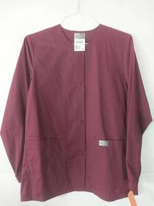 lot 68062 image: APPEARS NEW - Scrub Zone Wine Medical Jacket (Size Small)