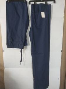 lot 68089 image: APPEARS NEW - Fashion Seal Healthcare Navy Blue Scrub Pants (Size Medium) 2 Pack