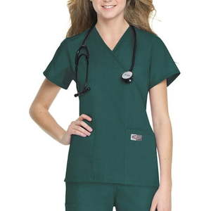 lot 68108 image: APPEARS NEW - Landau Womens Faux Wrap Tunic Scrub Top, Style 70224 (Size XS)