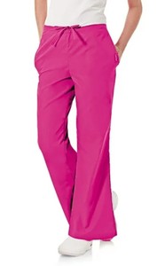 lot 68131 image: APPEARS NEW - Landau Pink Flare Leg Medical Scrub Pants 8335 (Size XL)