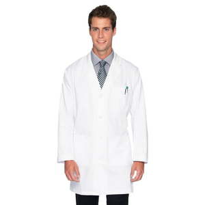 APPEARS NEW - Landau Essentials Relaxed Fit 5-Pkt 4-Button Full-Length Lab Coat for Men 3124 WWVC (Size 42)  - Retail: $52