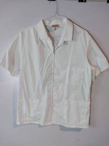 lot 68214 image: APPEARS NEW - Red Kap White Work Zip Up Jacket (Size Medium)