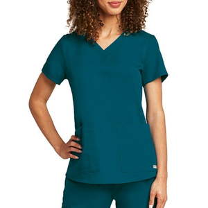 lot 68251 image: APPEARS NEW - Greys Anatomy�� 2-Pocket V-Neck Top Scrub Top & Cherokee Authentic Workwear Scrub Top (Size XL) 2 Pack