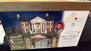 lot 1007 image: Department 56 Elvis Presley Graceland gift set