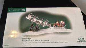 lot 1022 image: Department 56 heritage Village Collection Santas Sleigh