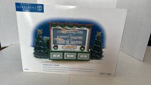 lot 1038 image: Department 56 Snow Village Stardust Drive-In Theater