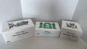 lot 1054 image: Department 56 Snow Village Collection - Santa Comes to Town 19951996 & Stone Corner Set