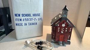 lot 1072 image: Department 56 snow village new school house