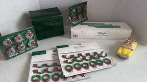 lot 1077 image: Department 56 snow village accessories and cars