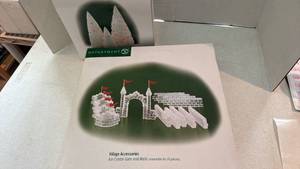 lot 1114 image: Department 56 Ice Crystal Gate and Twinkling Trees Set