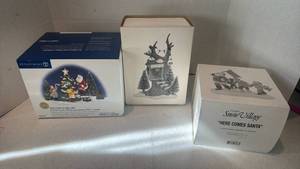 lot 1128 image: Department 56 Snow Village Here Comes Santa 2001 Figure and more