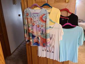 lot 1516 image: Ladies tops, L and XL.
