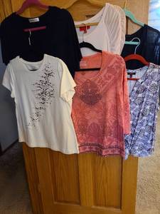 lot 1518 image: Ladies shirts, L and XL.